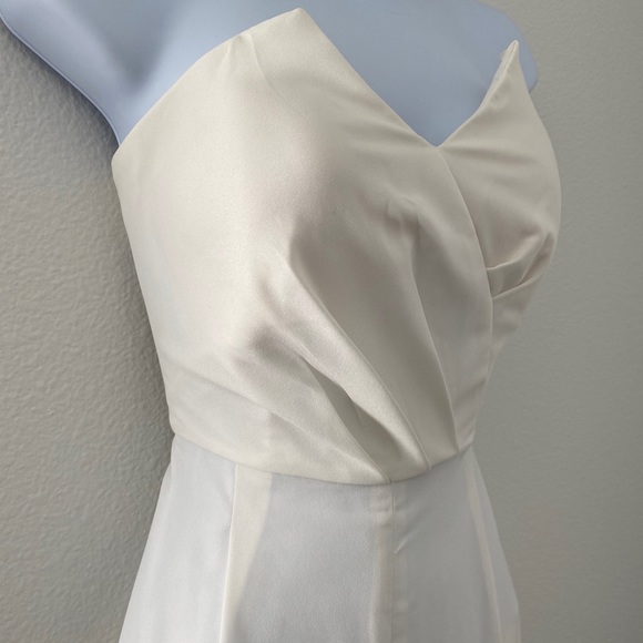 white strapless jumpsuit - Picture 5 of 8